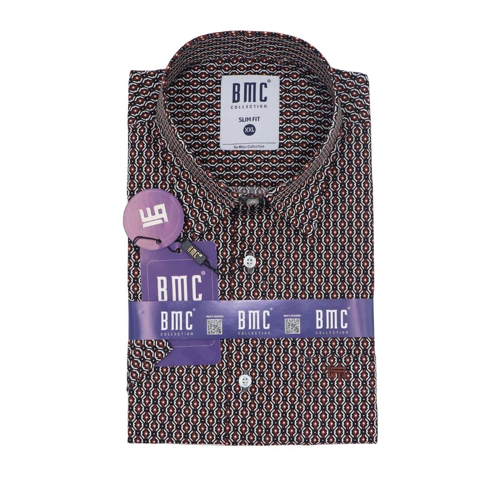 BMC Men Slimfit Shirt Short Sleeve 2330070 Red XXL
