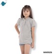 Max & Mia Girl Short-Sleeve Polo Top MM9926 Gray Large