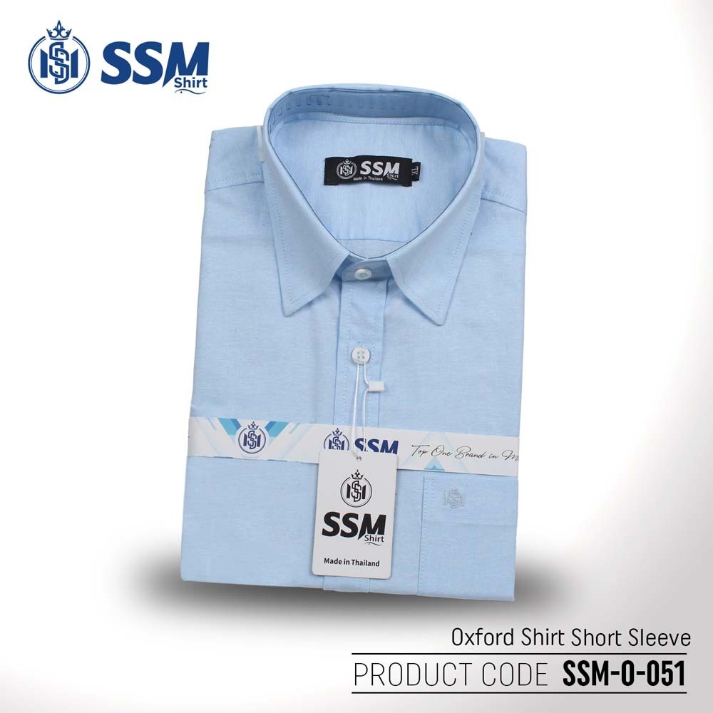 Oxford Shirt Short Sleeve SSM-O-P-S-051 (Light Sky Blue) 4 Extra Large