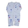 Te Te & Ta Ta Long Romper Short Sleeves Blue 0-3 Months (3Pcs/1Set) KRP-L101
