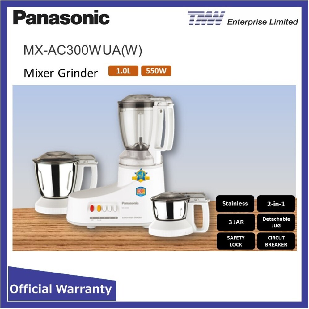 Panasonic Mixer Grinder MX-AC300WUA(W)