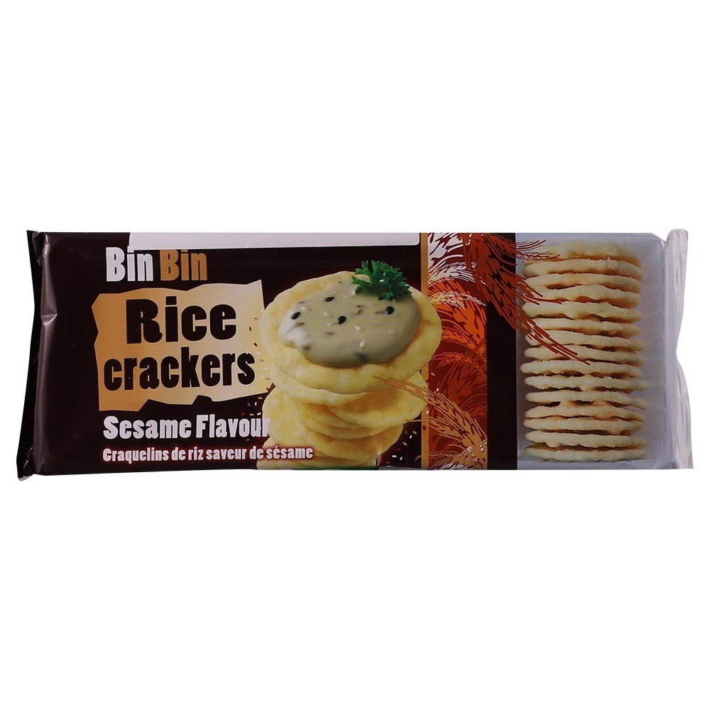 Bin Bin Rice Cracker Sesame 100G