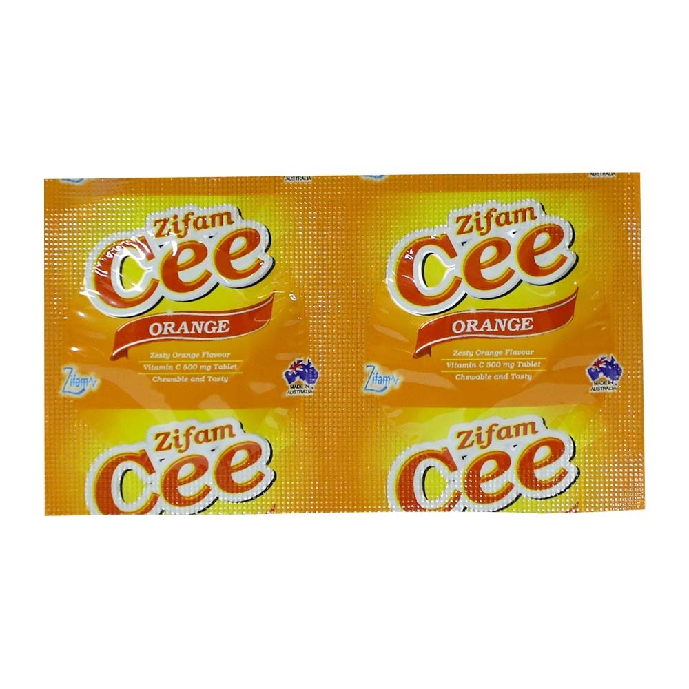 Zifam Cee Vitamin-C 500MG Orange 2PCS