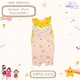 Te Te & Ta Ta Girl Romper Short Sleeves Yellow 3-6 Months (1Pcs) KRPG-S101