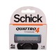 Schick Quattro 4 Titanium Razor 4 Cartridges (4 Blades)