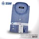 Madarin Collar Shirt Short Sleeve SSM-O-M-S-021 (Denim Blue) 4 Extra Large