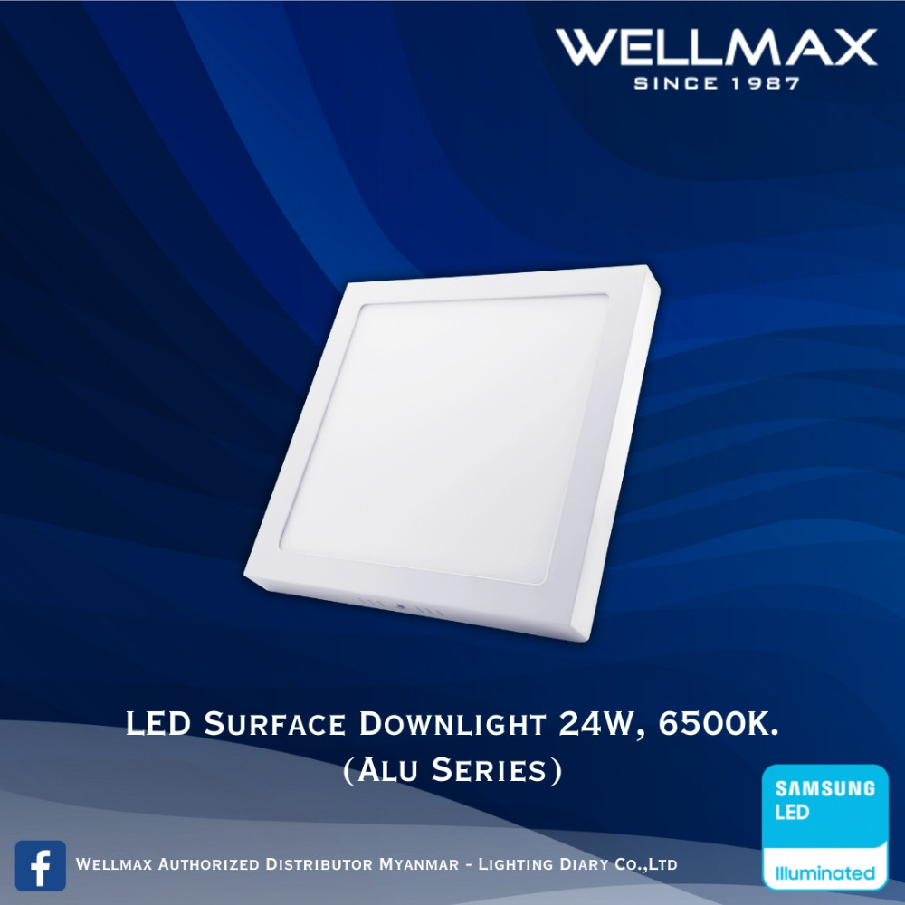 Wellmax Aluminum Series LED Surface Square Downlight 24W L-DL-0021