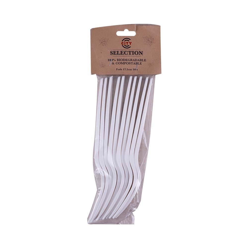 City Selection Biodegradable Fork 17.5CM 10PCS