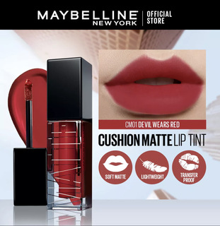 Maybelline Color Sensational Cushion Matte Liquid Lipstick 6.4ML (CM01 The Devil Wears Red)