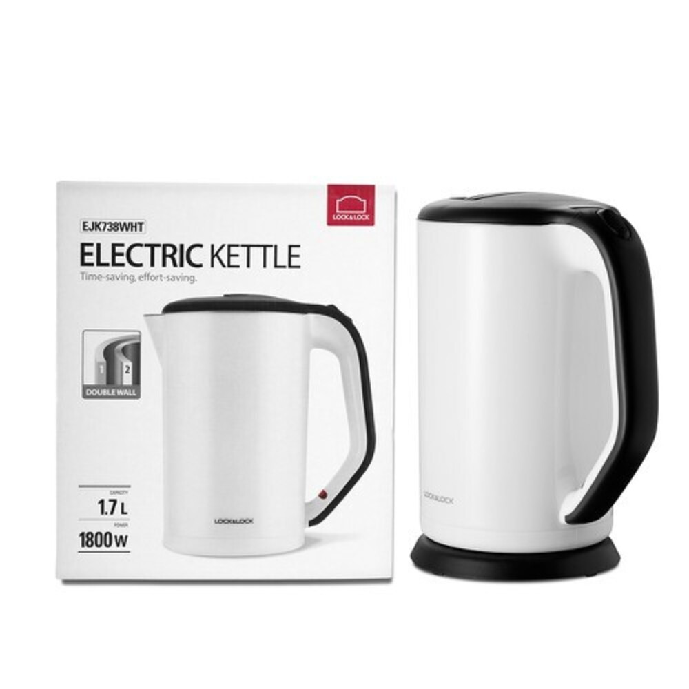 EJK738 Lock & Lock Electric Kettle  1.7LTR(White)