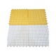 Bathroom Floor Mats New (1Pack x 4PCS) KPTBPC00058 (White+Yellow)