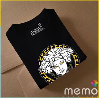 memo ygn Versace head unisex Printing T-shirt DTF Quality sticker Printing-Red (XL)