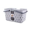 Plastic Storage Baskets with Handles White