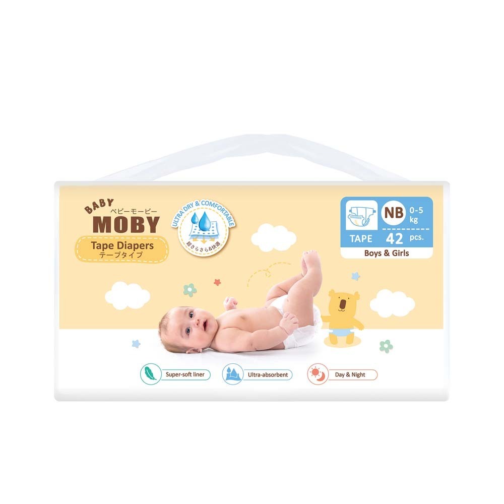 Baby Moby Diaper Tape NB (42 PCS)