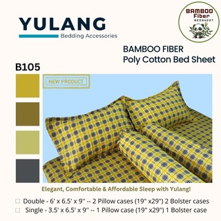Yulang Bamboo Poly-Cotton Double Bedsheet 5PCS Set BF(D)-B304B