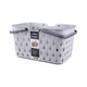 Plastic Storage Baskets with Handles White