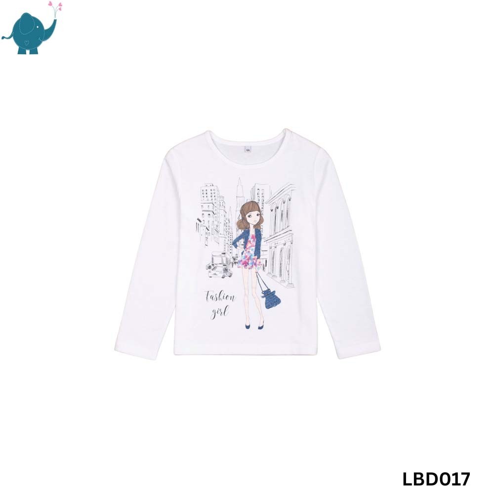 Max & Mia Kid Girl Long-sleeve Top LBD017 White 4 Years