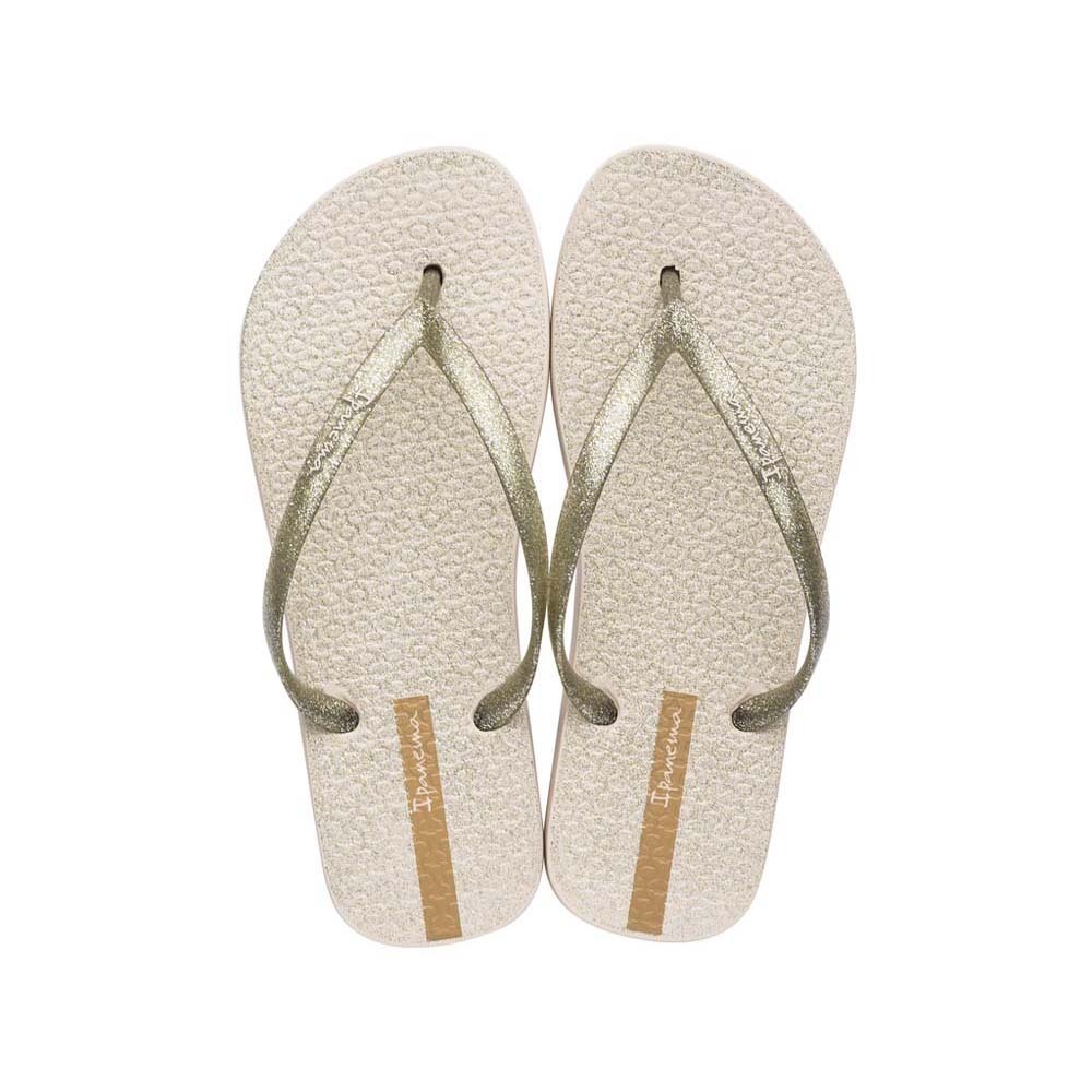 Ipanema Glitter Fem Flip (No-5) Beige & Gold Glitter Silver 1264812522905