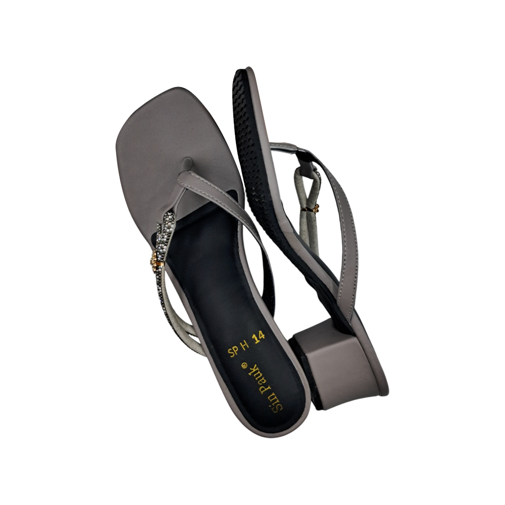 Sin Pauk Women Leather Wedge  SP H-14 Gray (No-39)