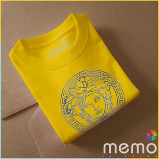 memo ygn Versace unisex Printing T-shirt DTF Quality sticker Printing-Red (Medium)