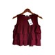 Kudos Floral Chiffon Woman Blouse Ruby Pink B-002 Large