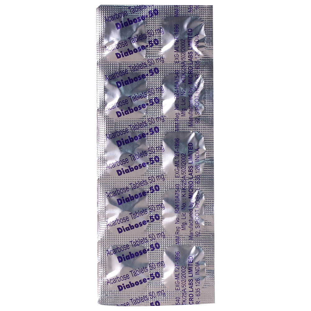 Diabose-50 Acarbose 10Tablets