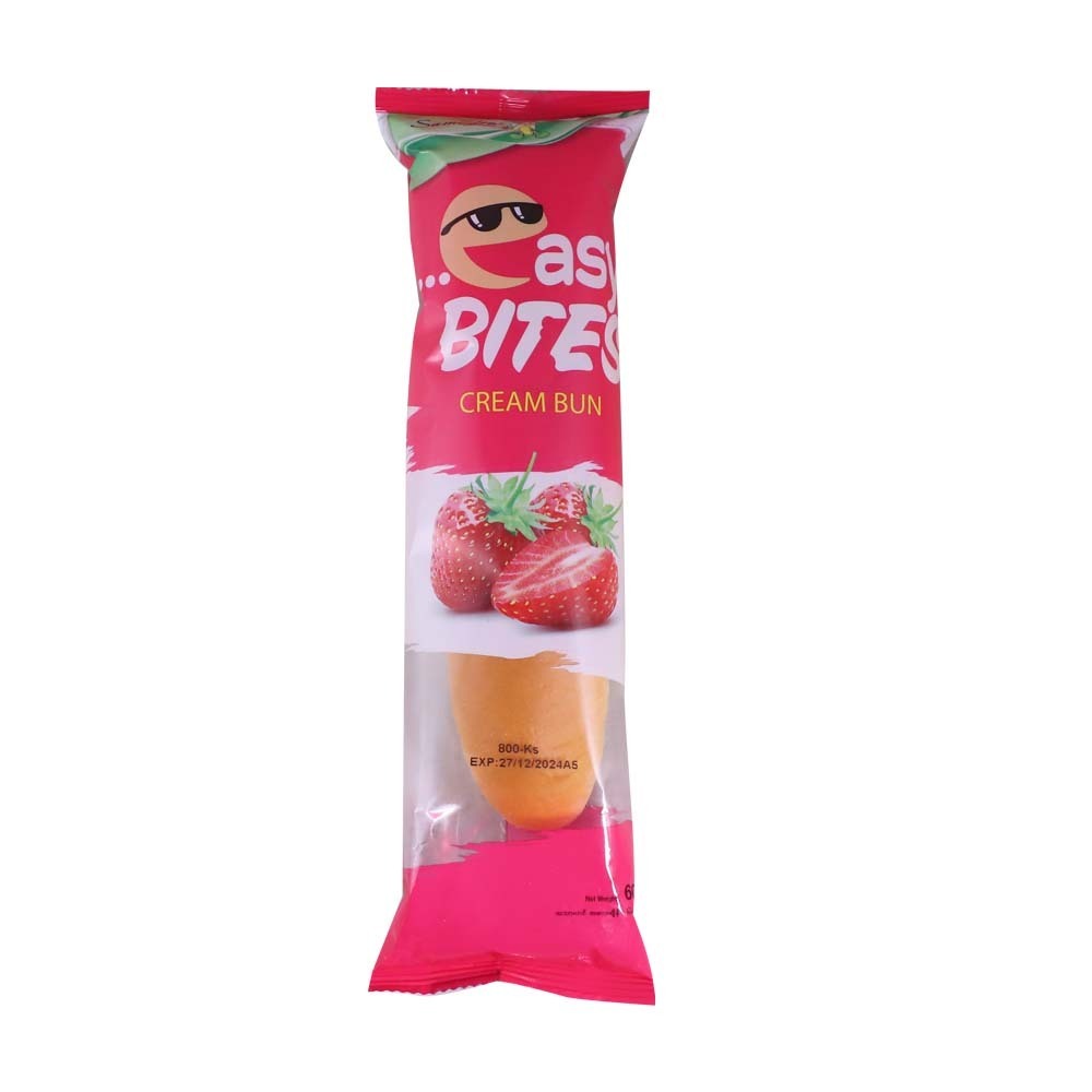 Samudra Easy Bites Cream Bun Strawberry 60G