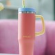 Ikea SiMLUX Tumbler Cup with Flip Straw 1200ML Candy Pink