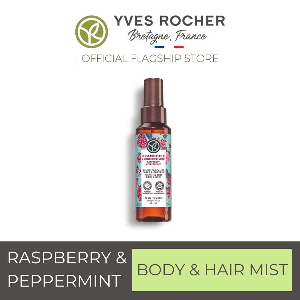 Yves Rocher Body And Hair Mist Raspberry Peppermint 100ML 60380