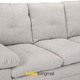 Furinbox Augusta Fabric Sofa 3/S Light Brown