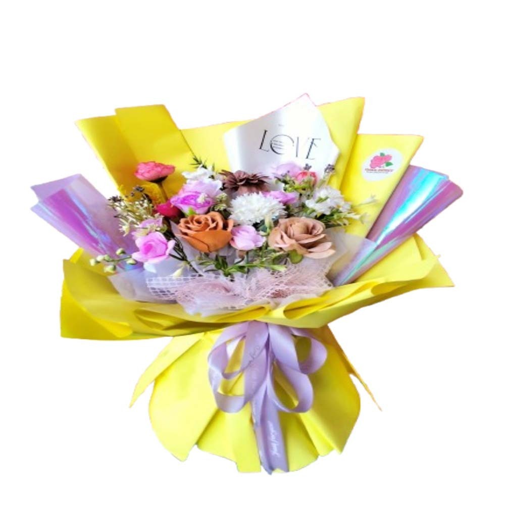 Floral District Mix Golden Flower Artificial Bouquet