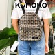 Konoko Cotton Mini Backpack M Size Black Tweed K1008