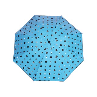 Automatic 3 Fold Teddy Printed Umbrella Yellow