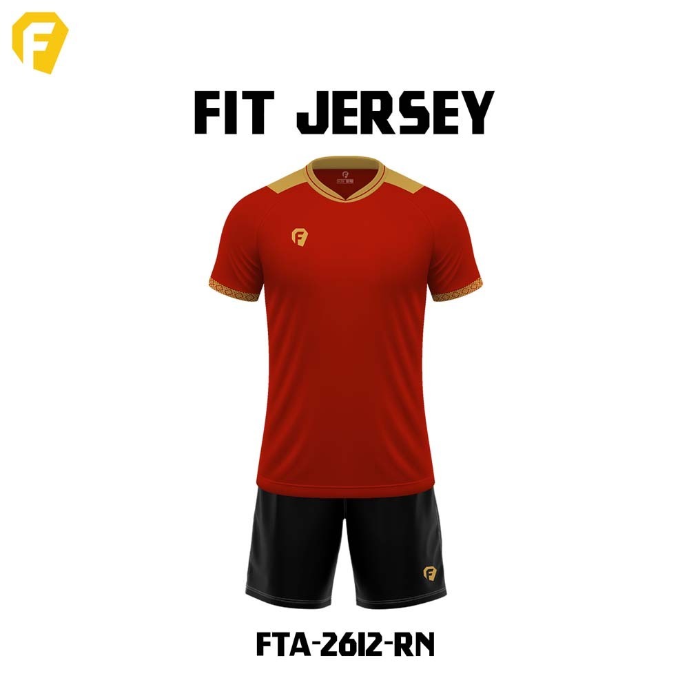 Olympic Fit Jersey FTA-2612-Red Medium