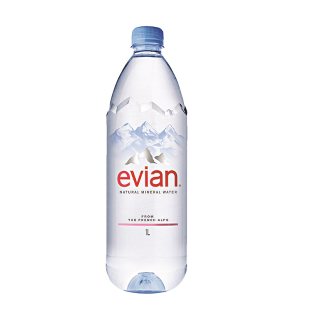 Evian Natural Mineral Water 1LTR