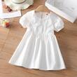 Girl Dress G50062 White (6 to 7)yrs CMO11