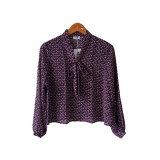 Kudos Chiffon Woman Blouse B-008Brown Large