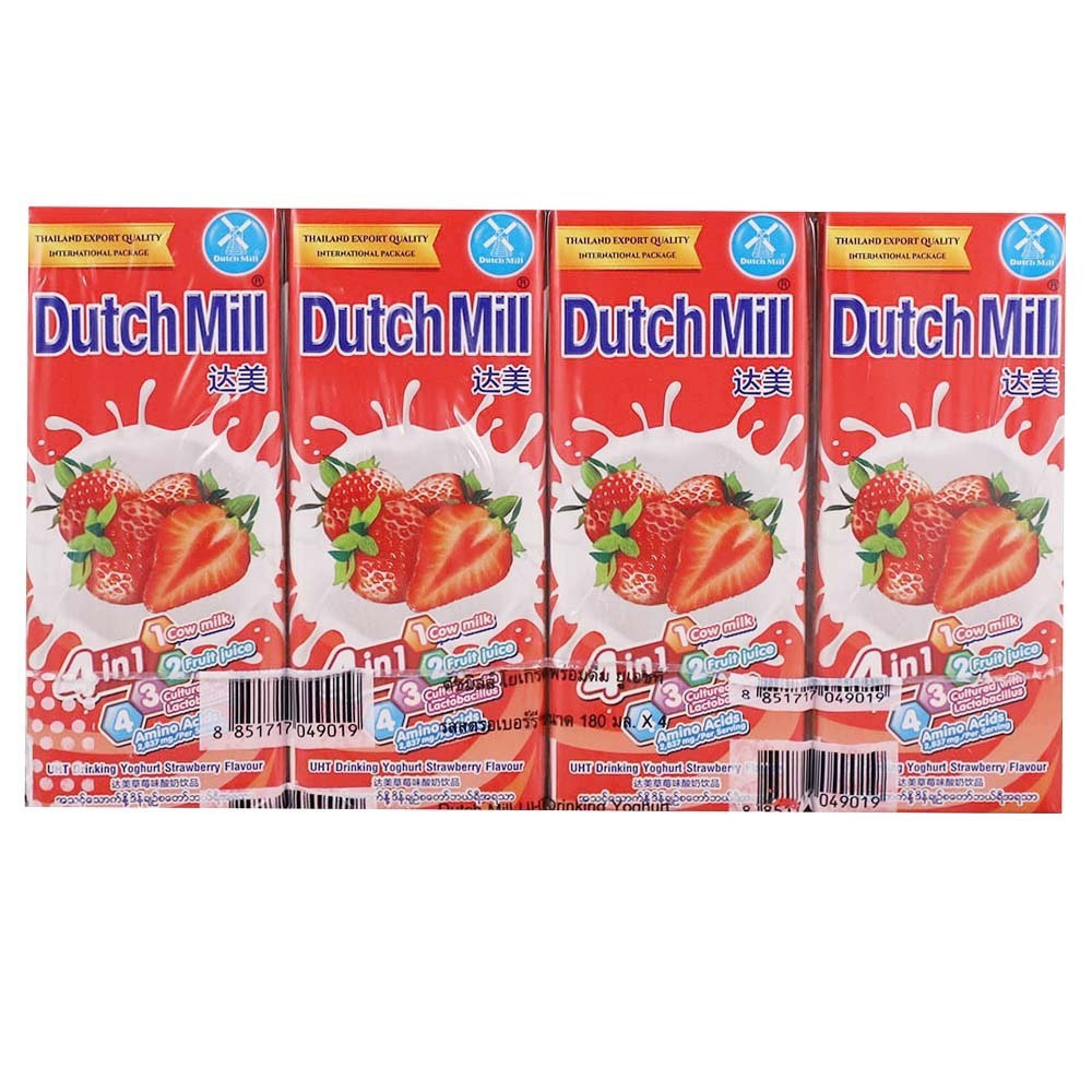 Dutch Mill Strawberry Yoghurt Drink 180MLx4PCS