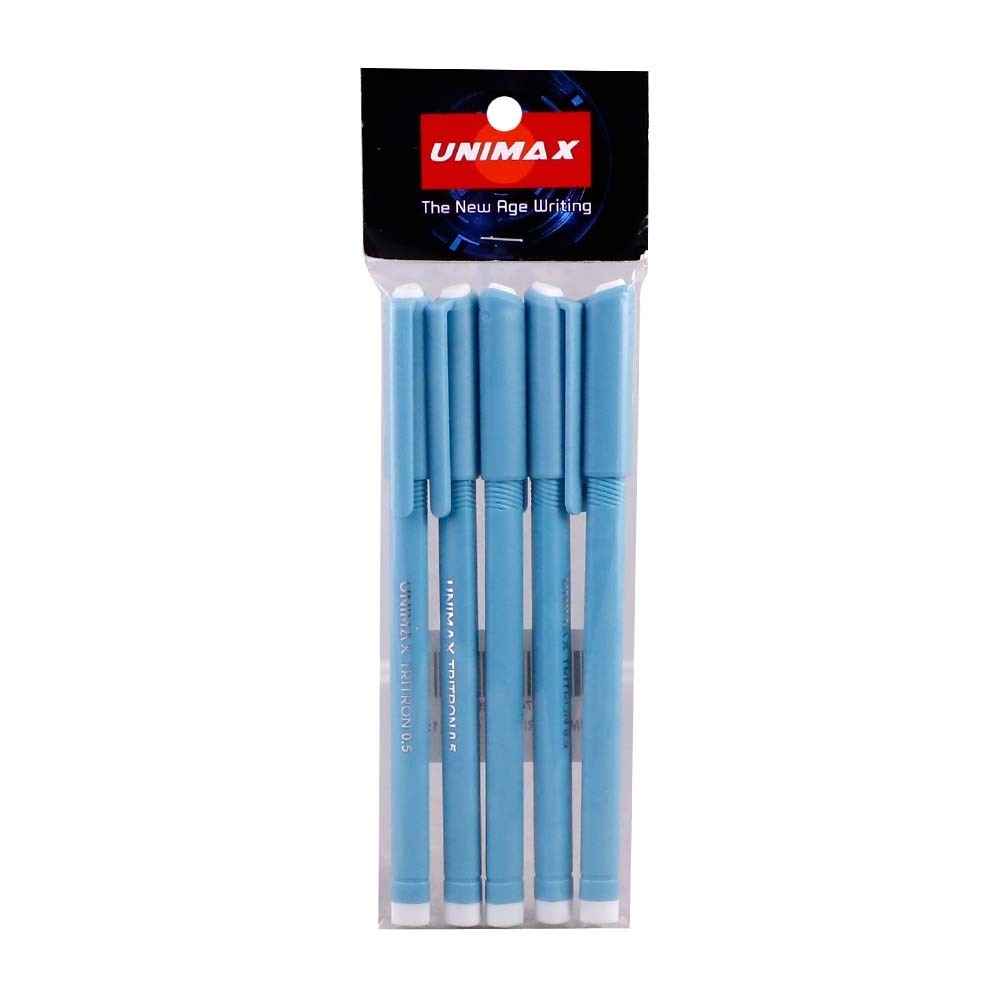 Unimax Tritron Ball Pen 0.5 5PCS Blue