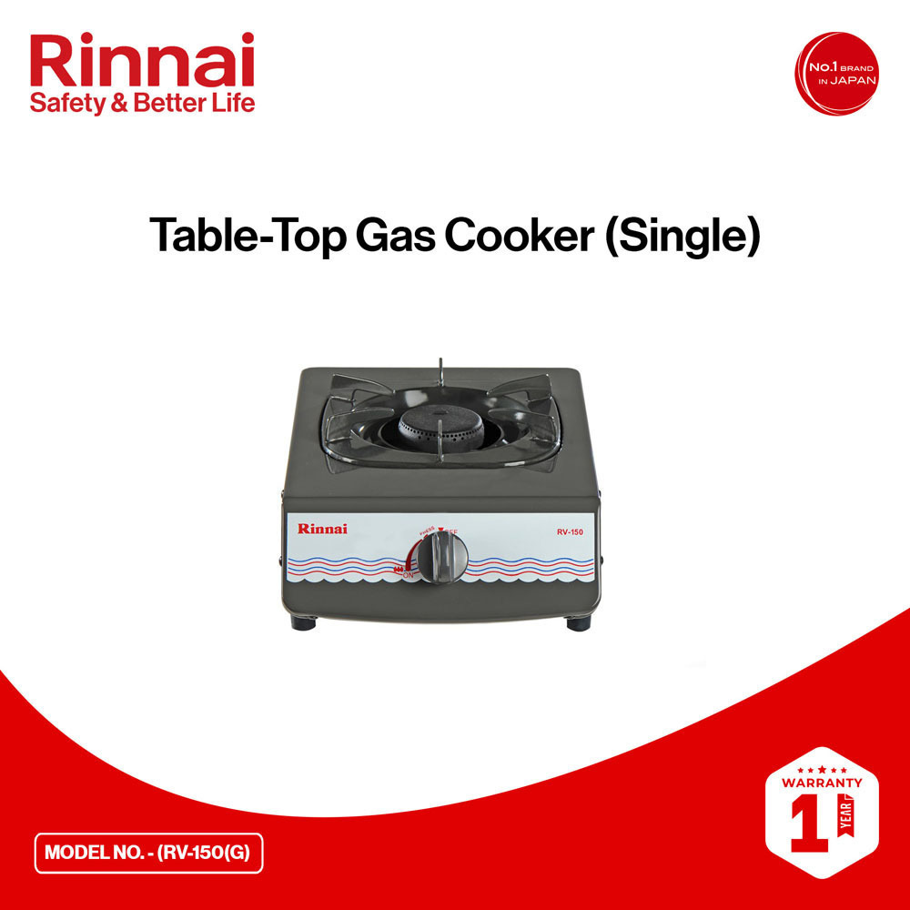 Rinnai Table-Top Gas Cooker RV-150(G) Silver