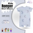Te Te & Ta Ta Short Romper Short Sleeves Blue 6-9 Months (3Pcs/1Set) KRP-S101