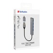 Verbatim 4 in 1 Type-C Adaptor USB 3.1 Hub(Grey)