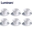 Luminarc Tempered Trianon Cup & Saucer 22CL 6PCS E8845