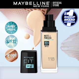 Maybelline Fit Me 16H Matte + Poreless Foundation SPF  22 (230 Natural Buff)