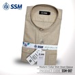 Madarin Collar Shirt Short Sleeve SSM-O-M-S-007 (Pale Yellow) 4 Extra Large