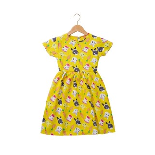 Khay May Flower Dress Red Large (3-5yrs)