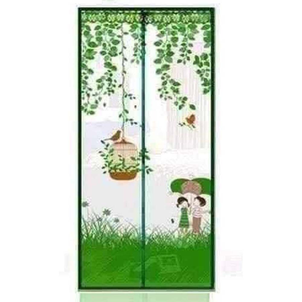 Magnetic Mosquito Net Curtain Green