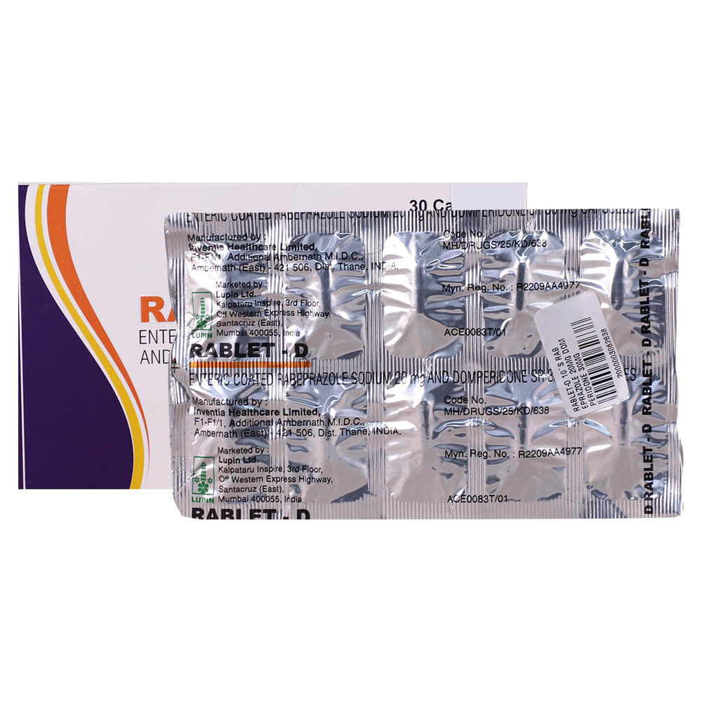 Rablet-D Rabeprazole 20MG&Domperidone 30MG 10Capsulesx3