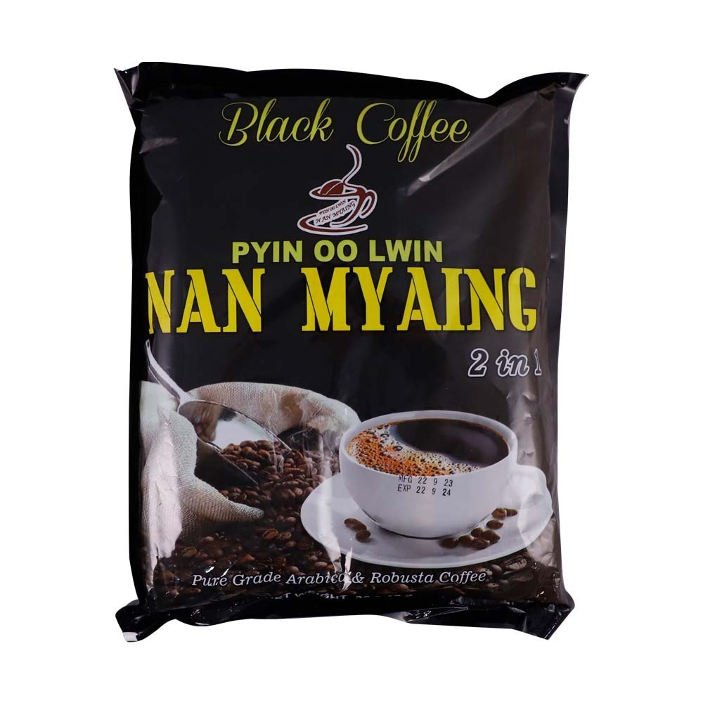 Nan Myaing 2 in 1 Instant Black Coffee 17Gx30Sachets