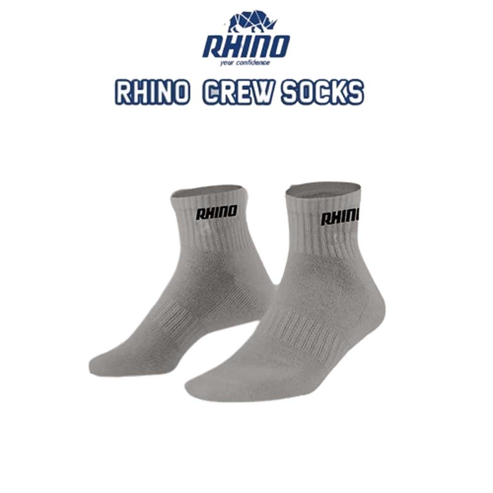 Rhino Rhino Crew Sock Gray RHC-1523-EE